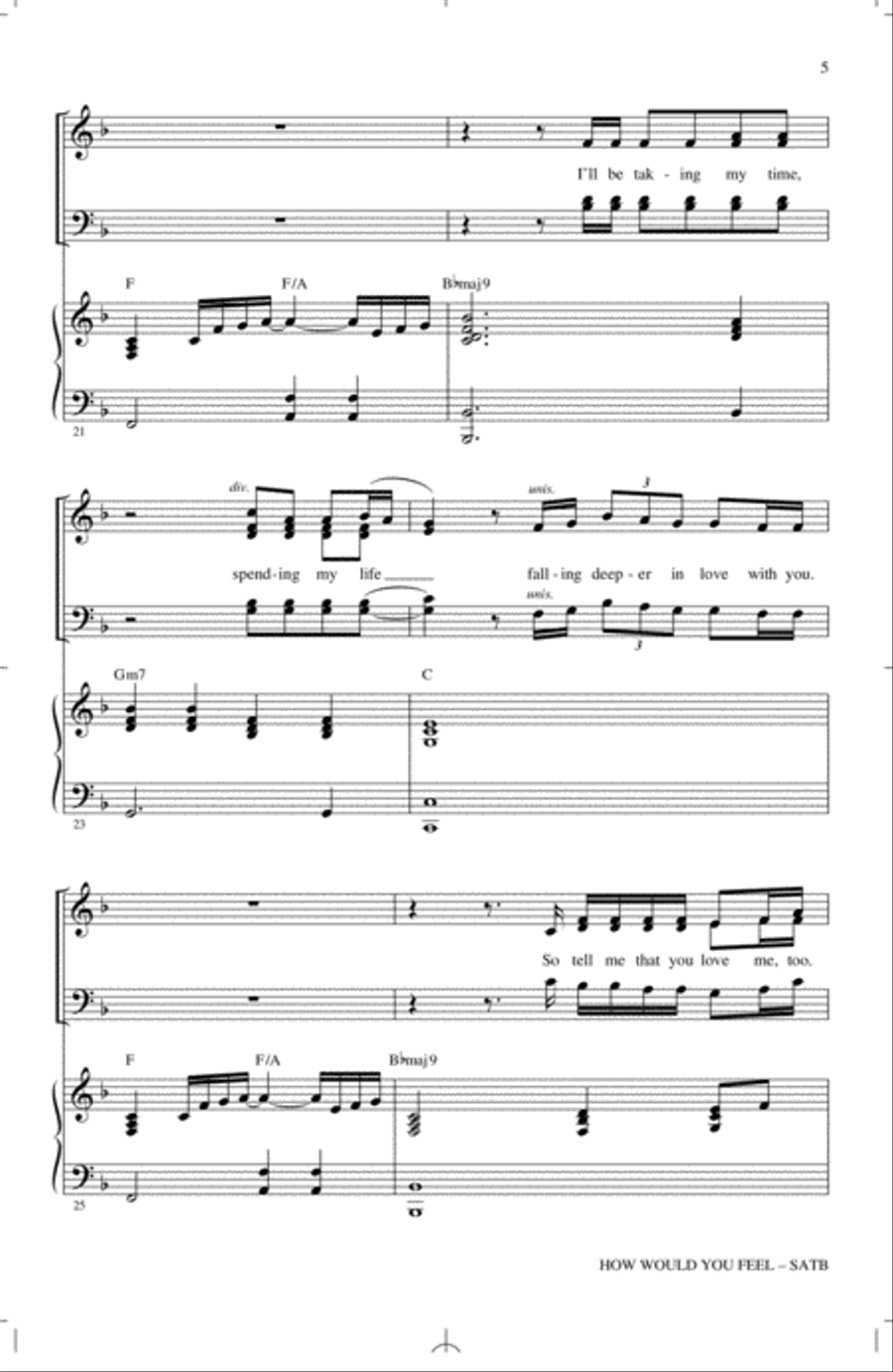 How Would You Feel (Paean) (arr. Mac Huff) 4-Part scores gallery preview page 4