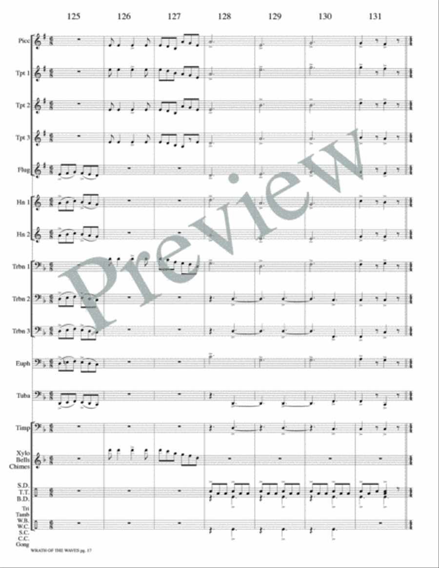 Wrath of the Waves Small Ensemble scores gallery preview page 19