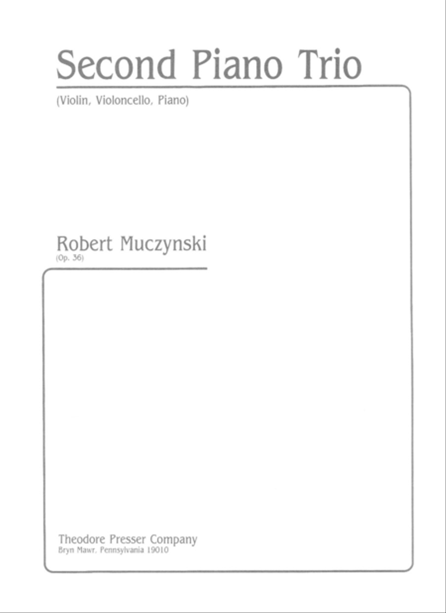 Second Piano Trio Piano Trio scores gallery preview page 1