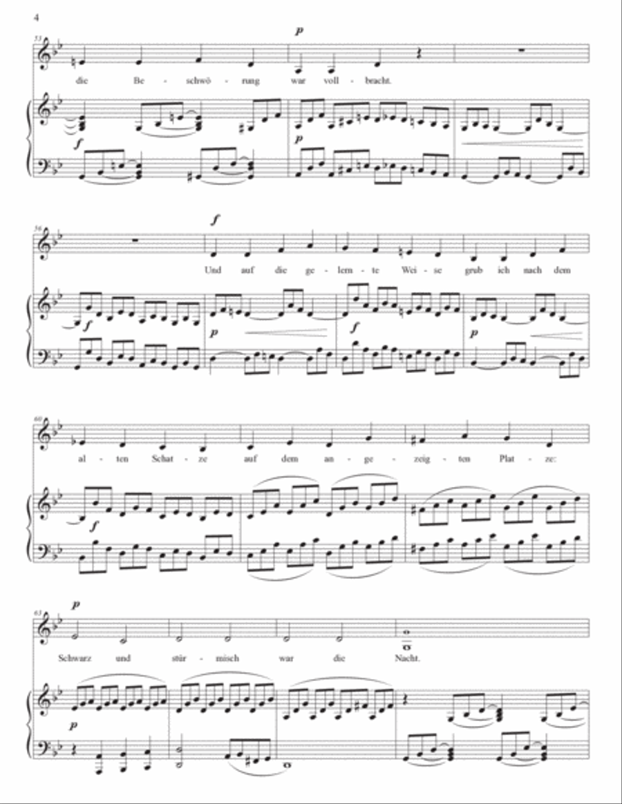 LOEWE: Der Schatzgräber, Op. 59 no. 3 (transposed to G minor) Voice scores gallery preview page 5