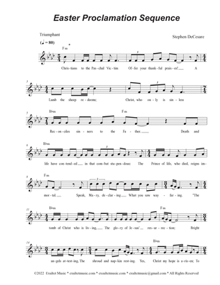 Easter Proclamation Sequence (Unison choir - Medium Key)