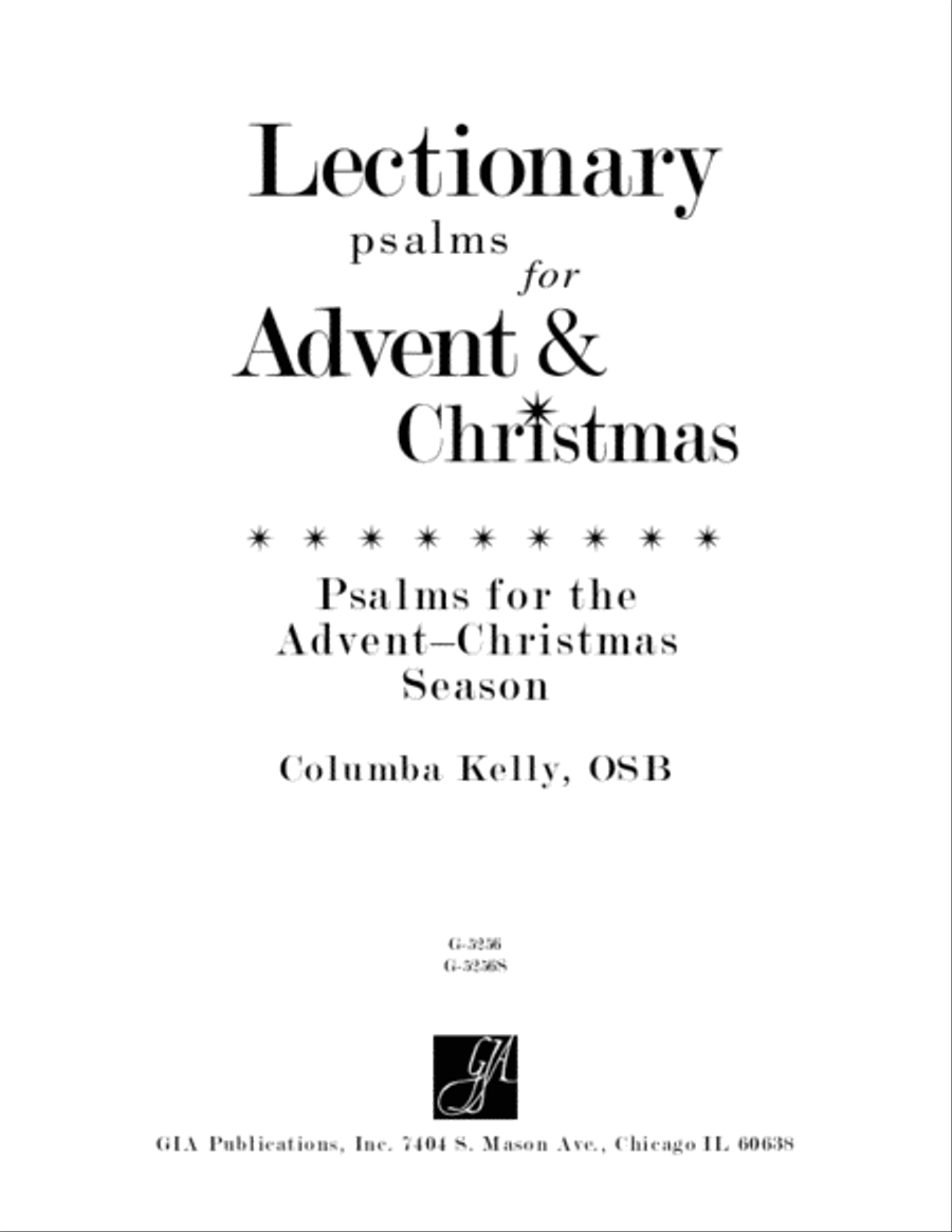 Lectionary Psalms for Advent and Christmas Unison Choir scores gallery preview page 2