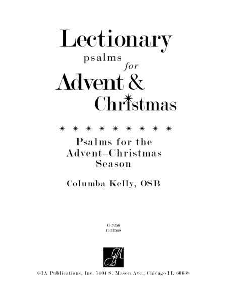 Lectionary Psalms for Advent and Christmas