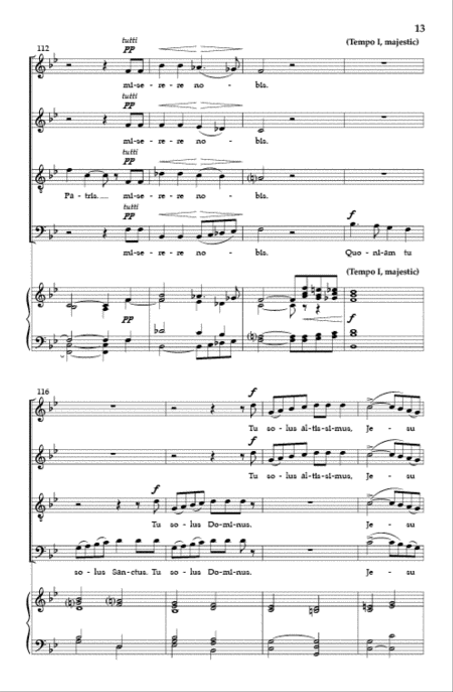 Mass in F Major 4-Part scores gallery preview page 12