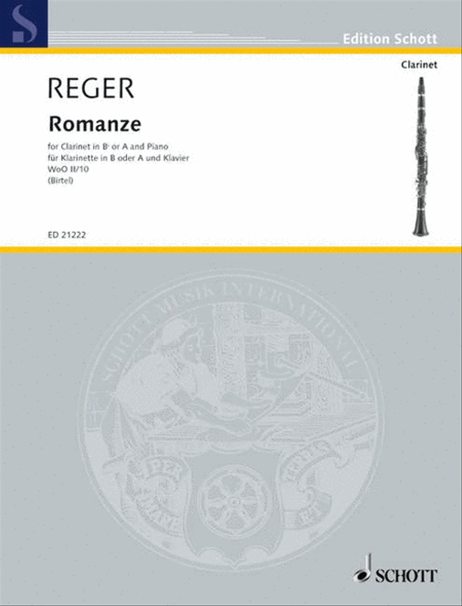 Romance G major B-Flat Clarinet scores gallery preview page 1