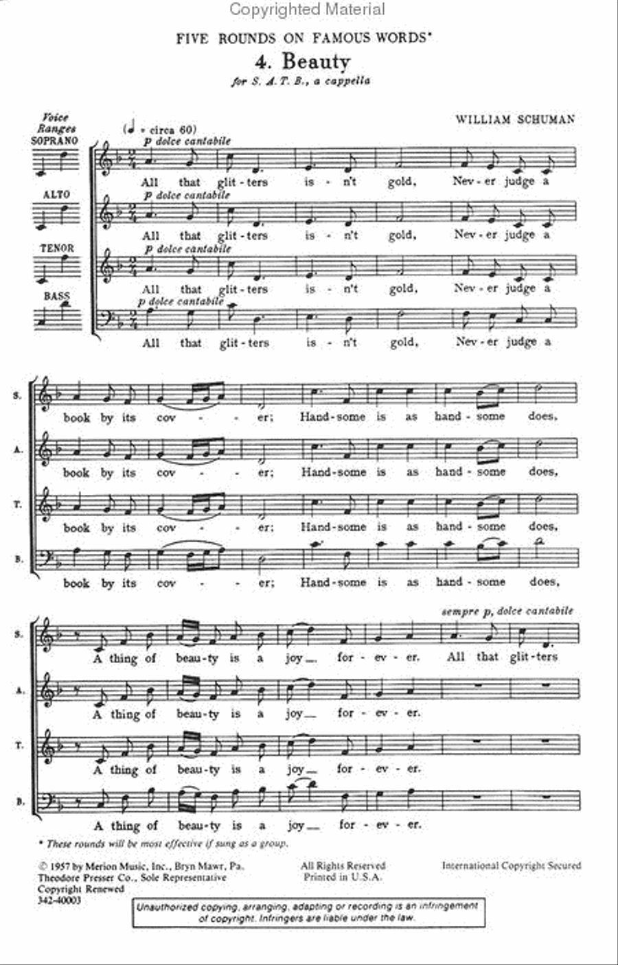Beauty 4-Part scores gallery preview page 2