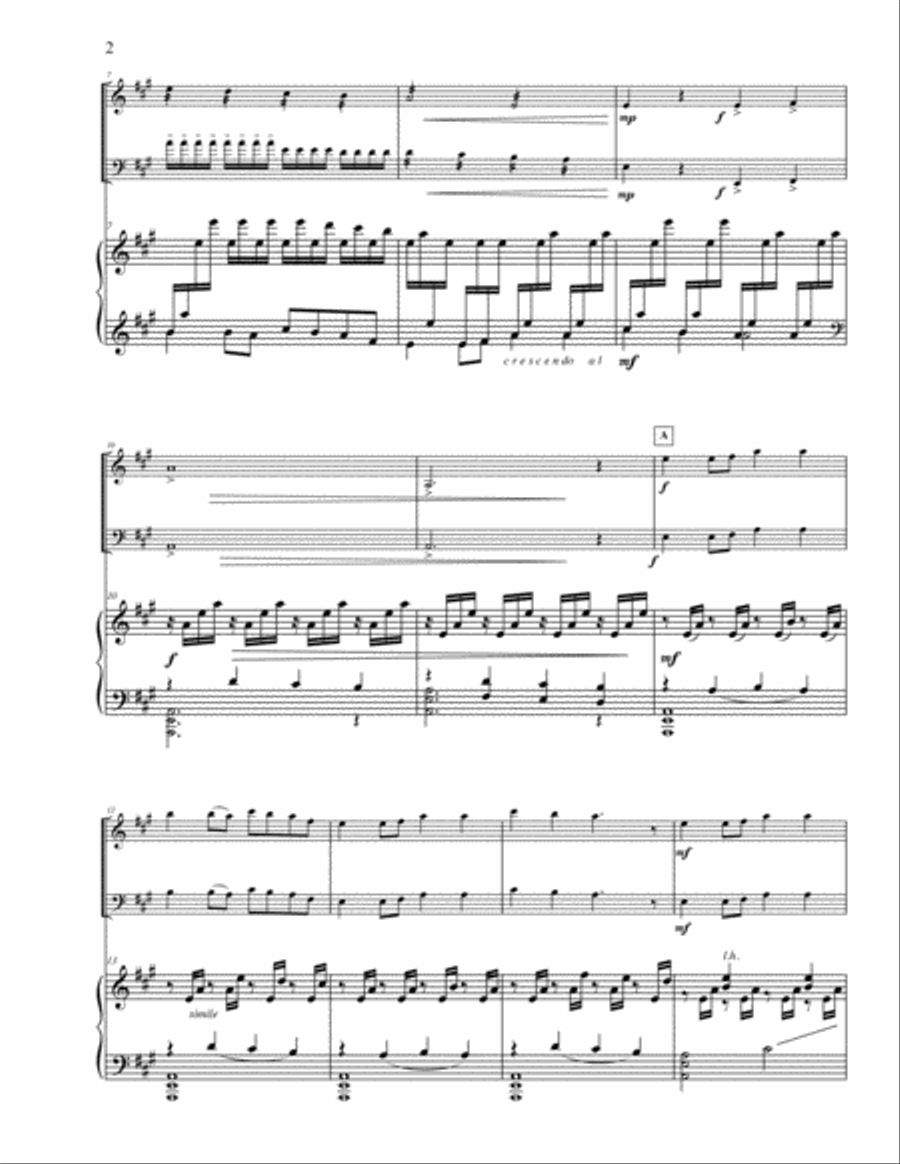 Three More American Hymn Preludes for Violin, Cello and Piano Piano Trio scores gallery preview page 3