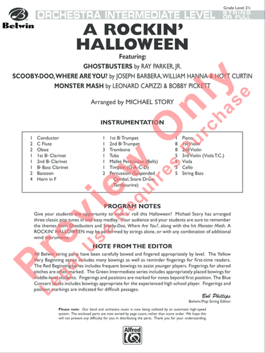 A Rockin' Halloween Full Orchestra scores gallery preview page 2