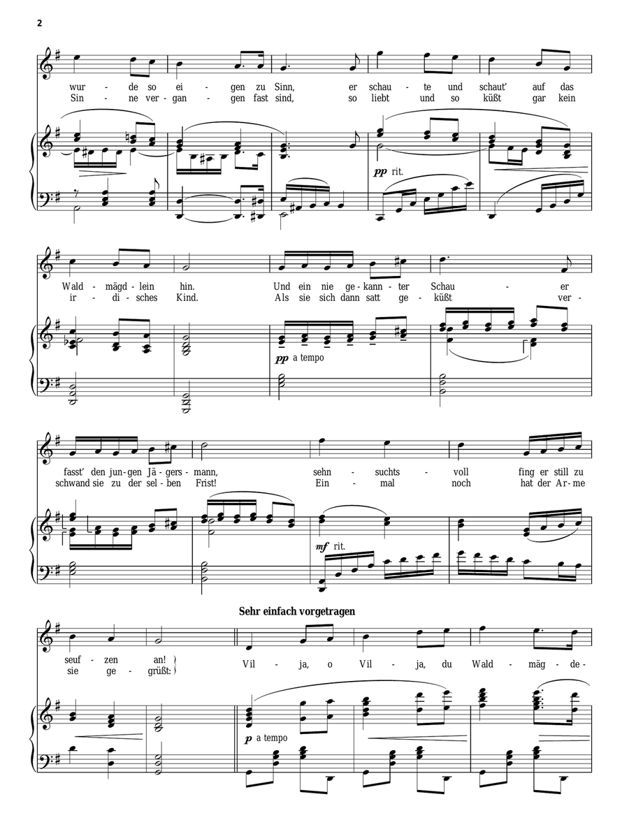 Vilja Lied Vilja Lied Voice scores gallery preview page 2