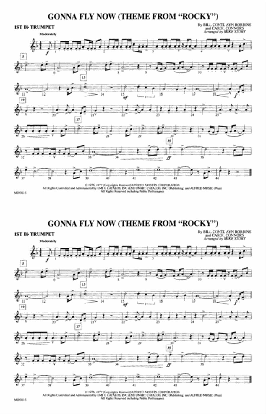 Gonna Fly Now (Theme from Rocky): 1st B-flat Trumpet Marching Band scores gallery preview page 1