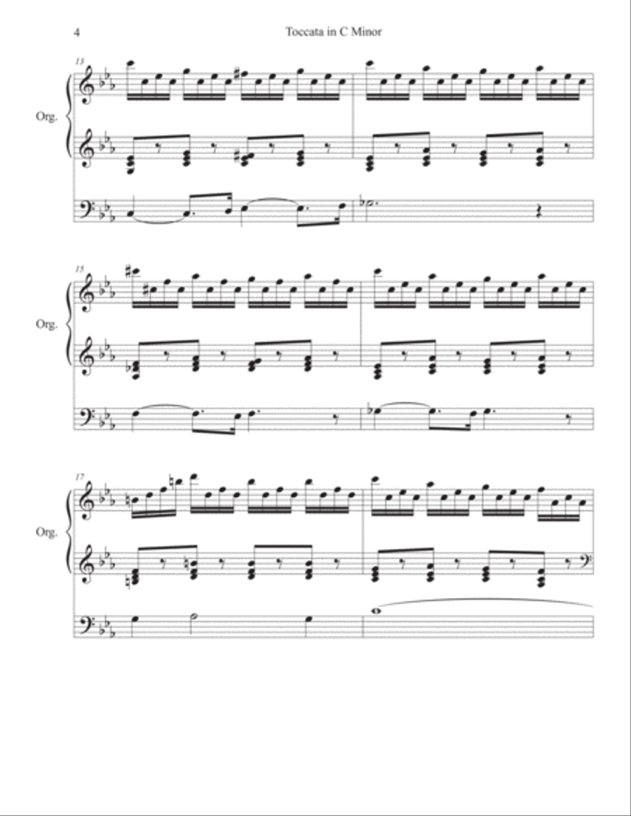 Toccata in C minor from Suite Gothique with Cadenza Organ Solo scores gallery preview page 4