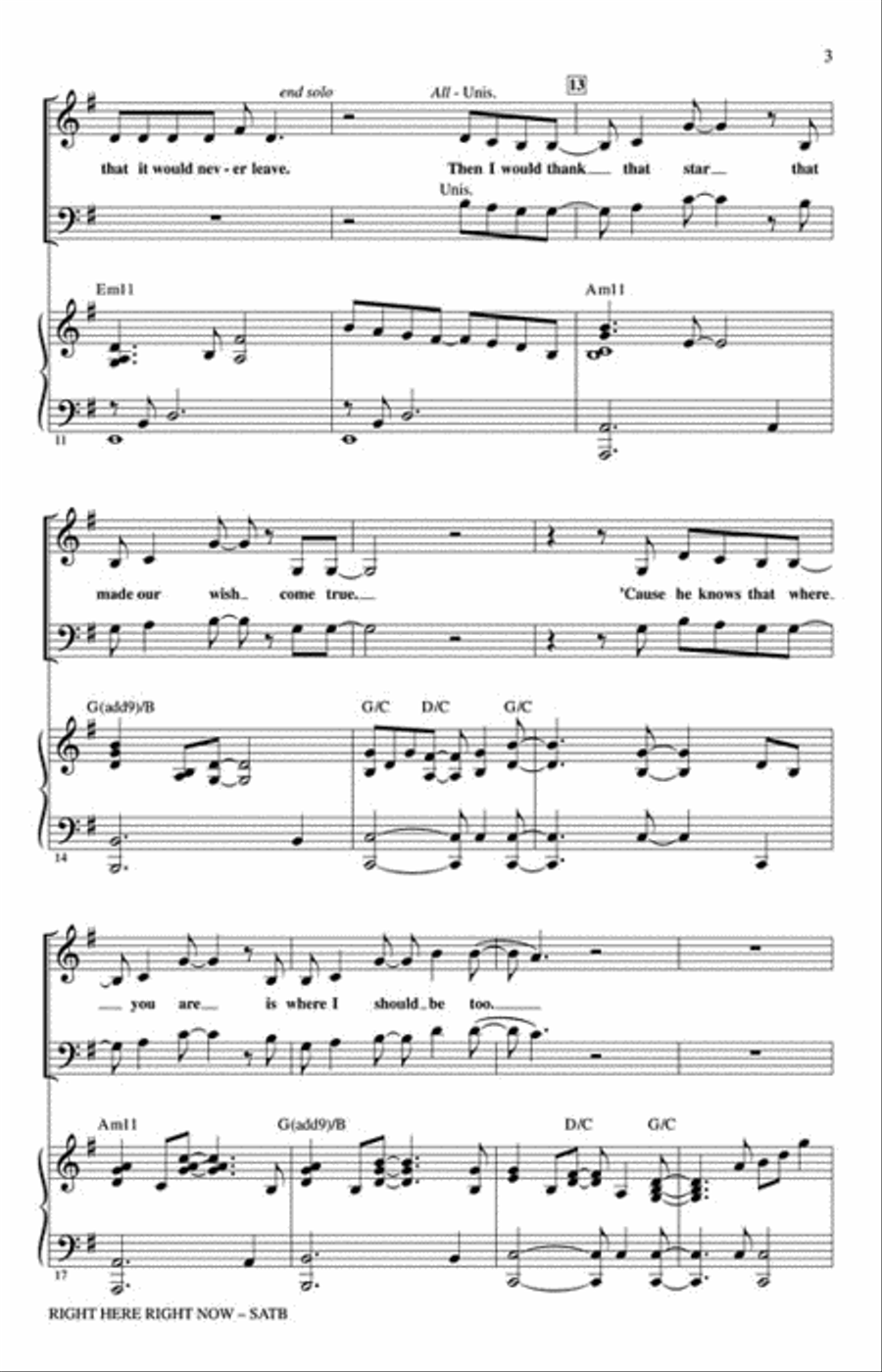 Right Here Right Now 4-Part scores gallery preview page 3