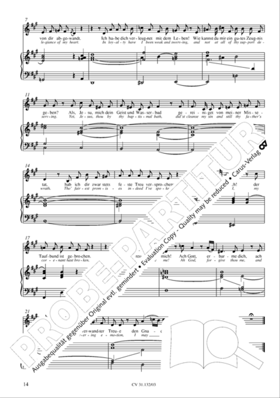 Prepare ye the highway of the Lord (Bereitet die Wege, bereitet die Bahn) 4-Part scores gallery preview page 15