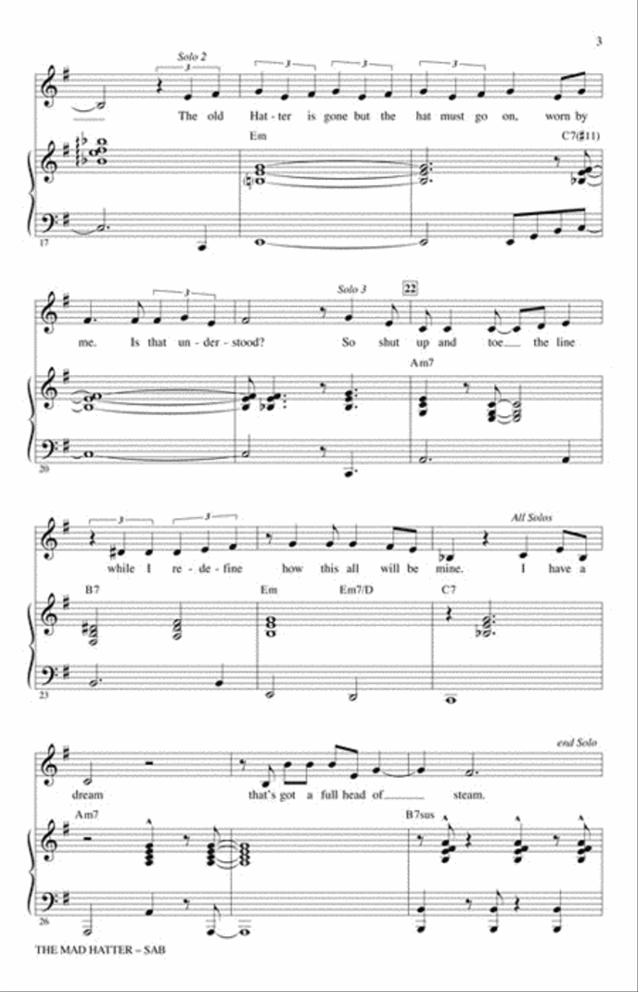 The Mad Hatter 3-Part scores gallery preview page 3
