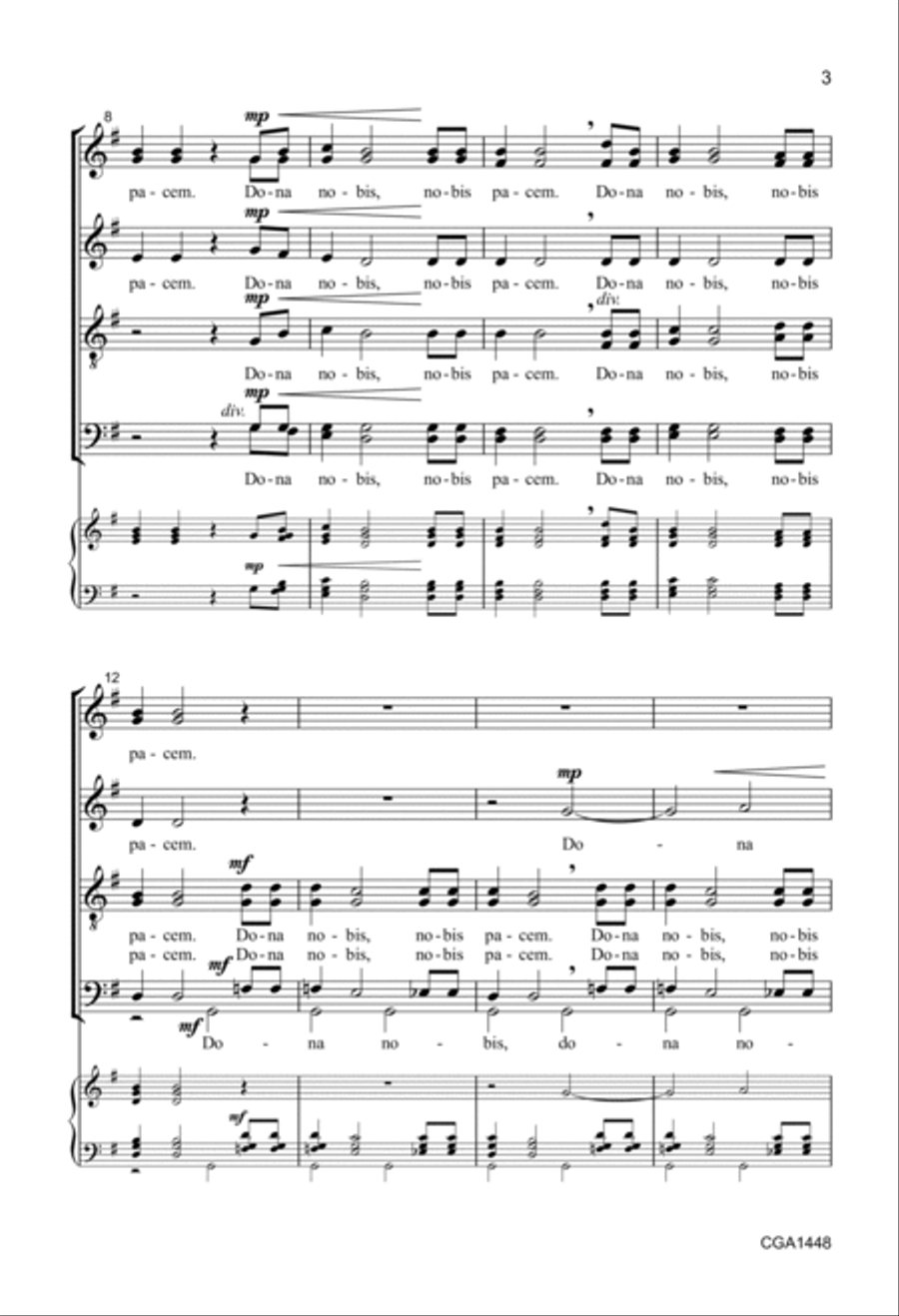 Dona Nobis Pacem 4-Part scores gallery preview page 3