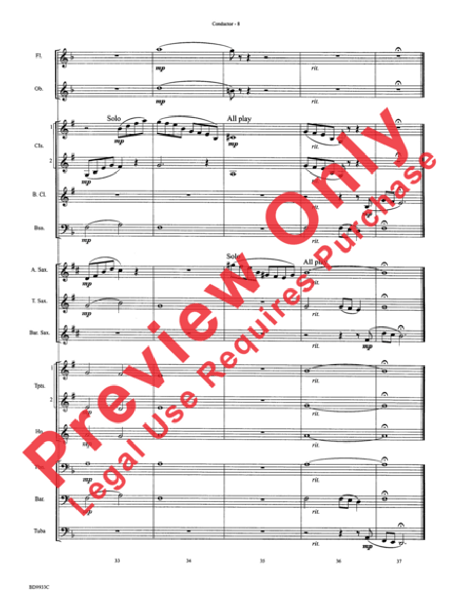 Song Without Words Song Without Words Concert Band scores gallery preview page 10