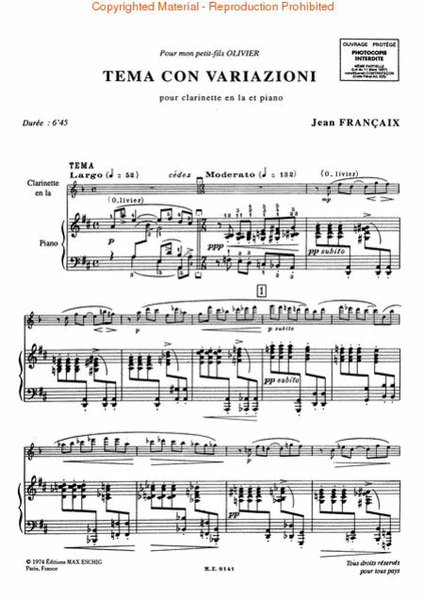 Tema con Variazioni (Theme and Variations)