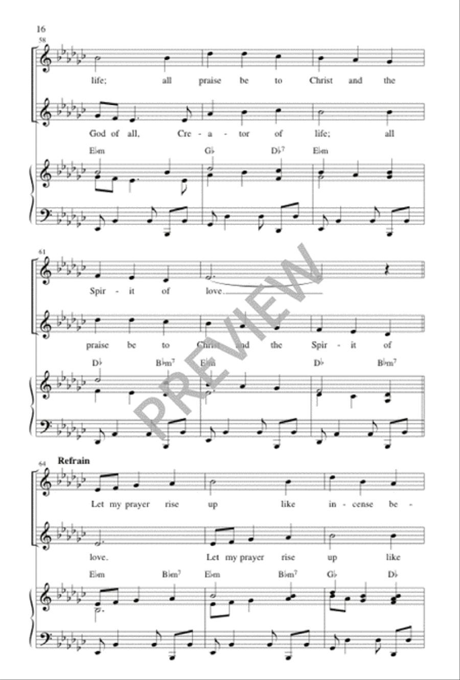 Holden Evening Prayer - Vocal / Keyboard edition 2-Part scores gallery preview page 18
