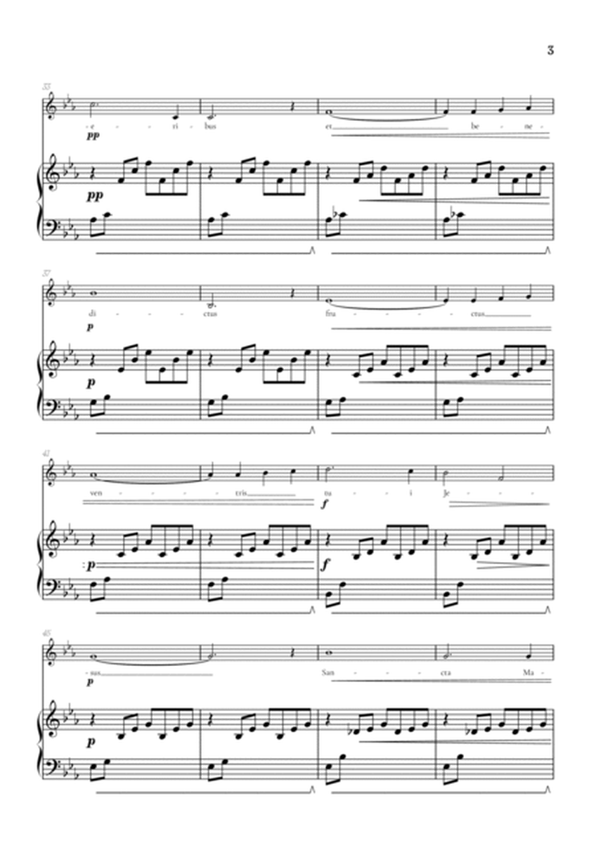 Bach / Gounod Ave Maria in E flat major [Eb] • soprano sheet music with piano accompaniment image number null