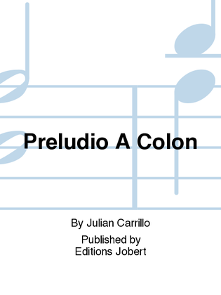 Book cover for Preludio A Colon