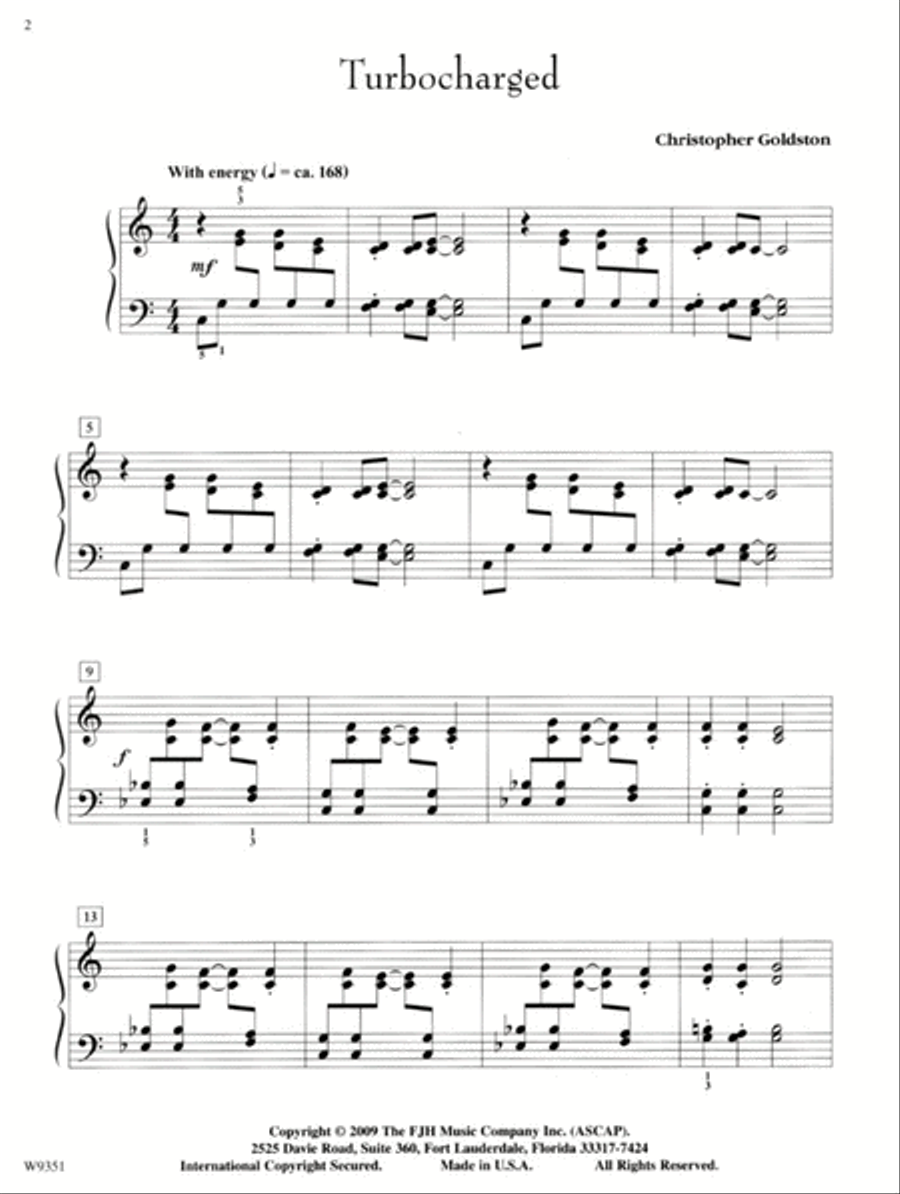 Turbocharged Turbocharged Piano Solo scores gallery preview page 3
