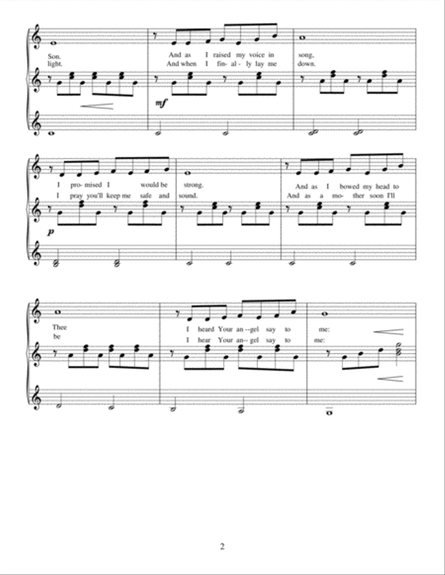 Call Him Emmanuel (Mary's Song) Unison Choir scores gallery preview page 2