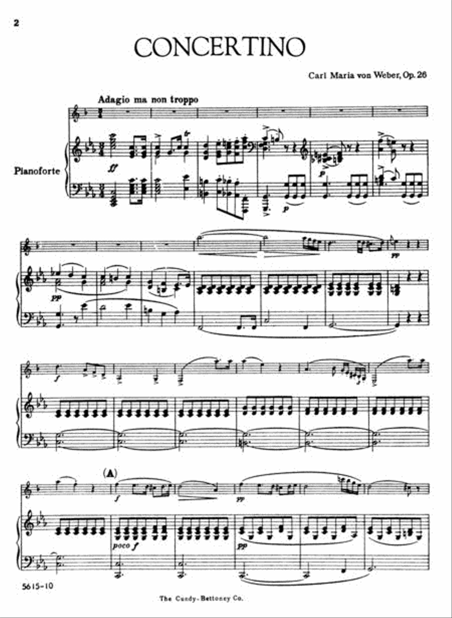 Concertino, Op. 26 Clarinet Solo scores gallery preview page 2