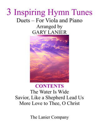 Book cover for Gary Lanier: 3 Inspiring Hymn Tunes (Duets for Viola & Piano)