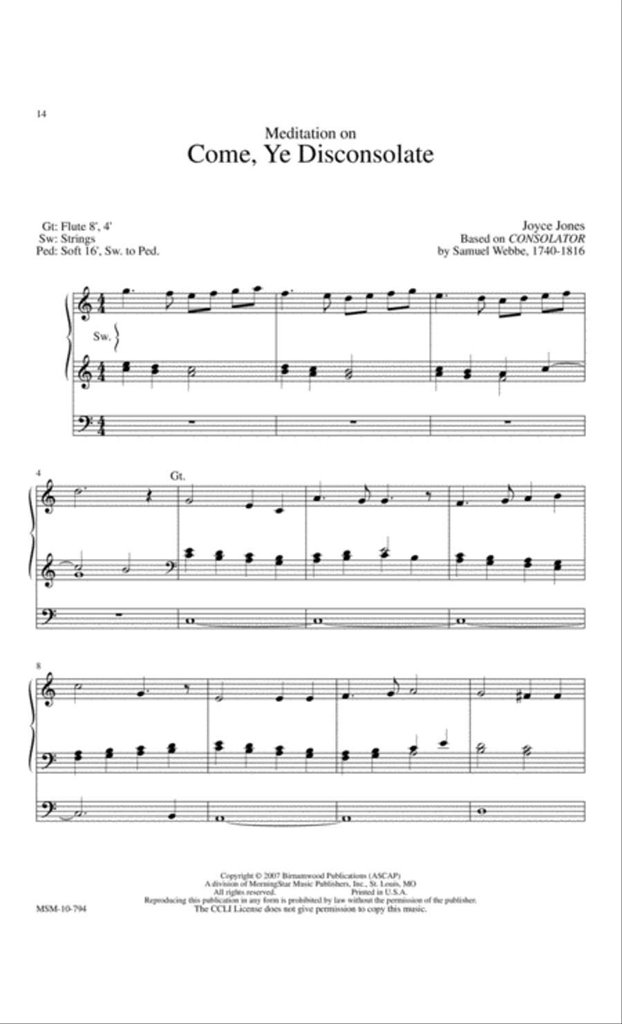 Praise to the Lord: Accessible Hymn Settings for Organ Organ Solo scores gallery preview page 7