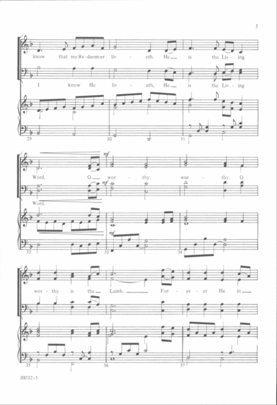 I Know That My Redeemer Liveth 4-Part scores gallery preview page 5
