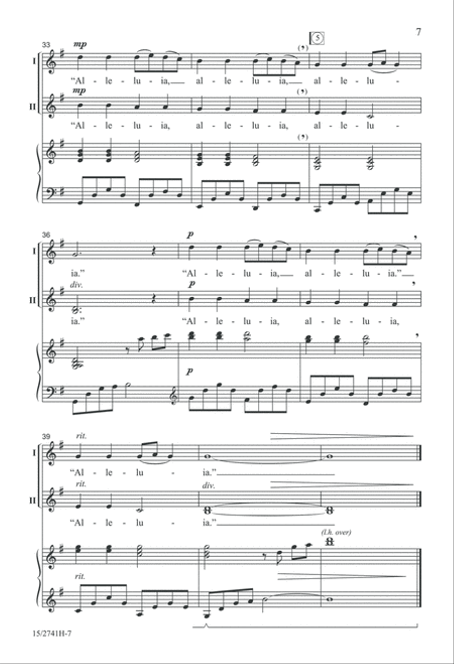 A Lullaby Alleluia A Cappella scores gallery preview page 8