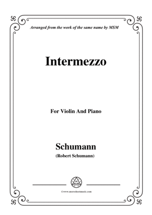 Book cover for Schumann-Intermezzo,for Violin and Piano
