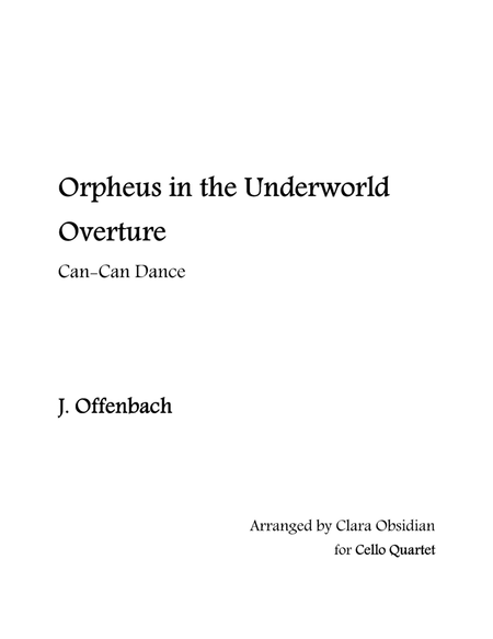 J. Offenbach: Orpheus in the Underworld Overture for Cello Quartet image number null