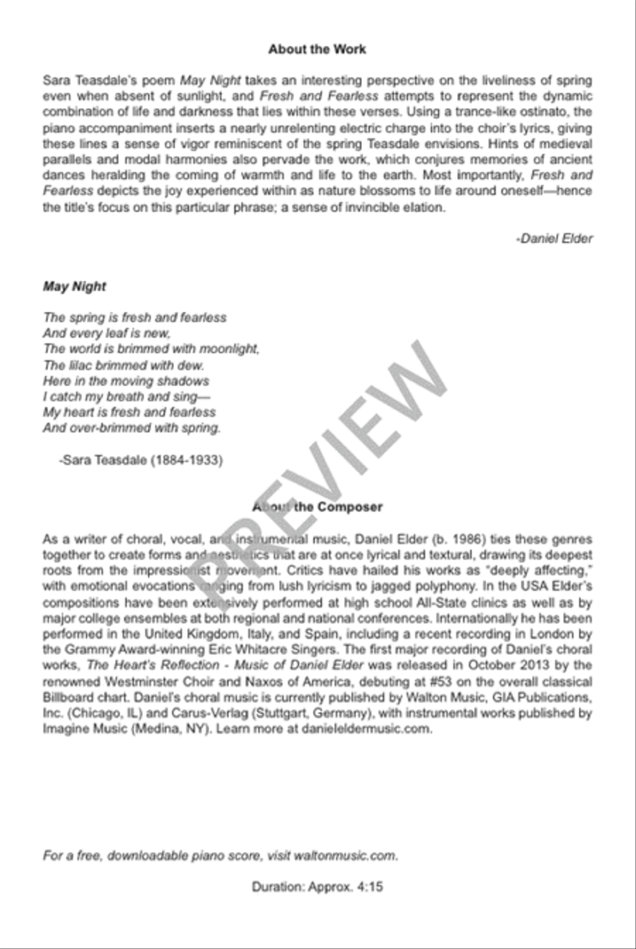 Fresh and Fearless 4-Part scores gallery preview page 3
