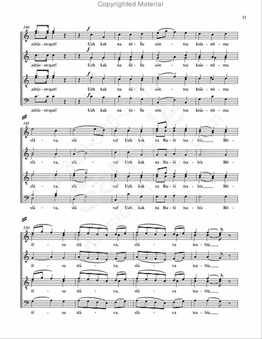 Coronation Scene from 'Boris Godunov' (Choral Parts) 4-Part scores gallery preview page 10