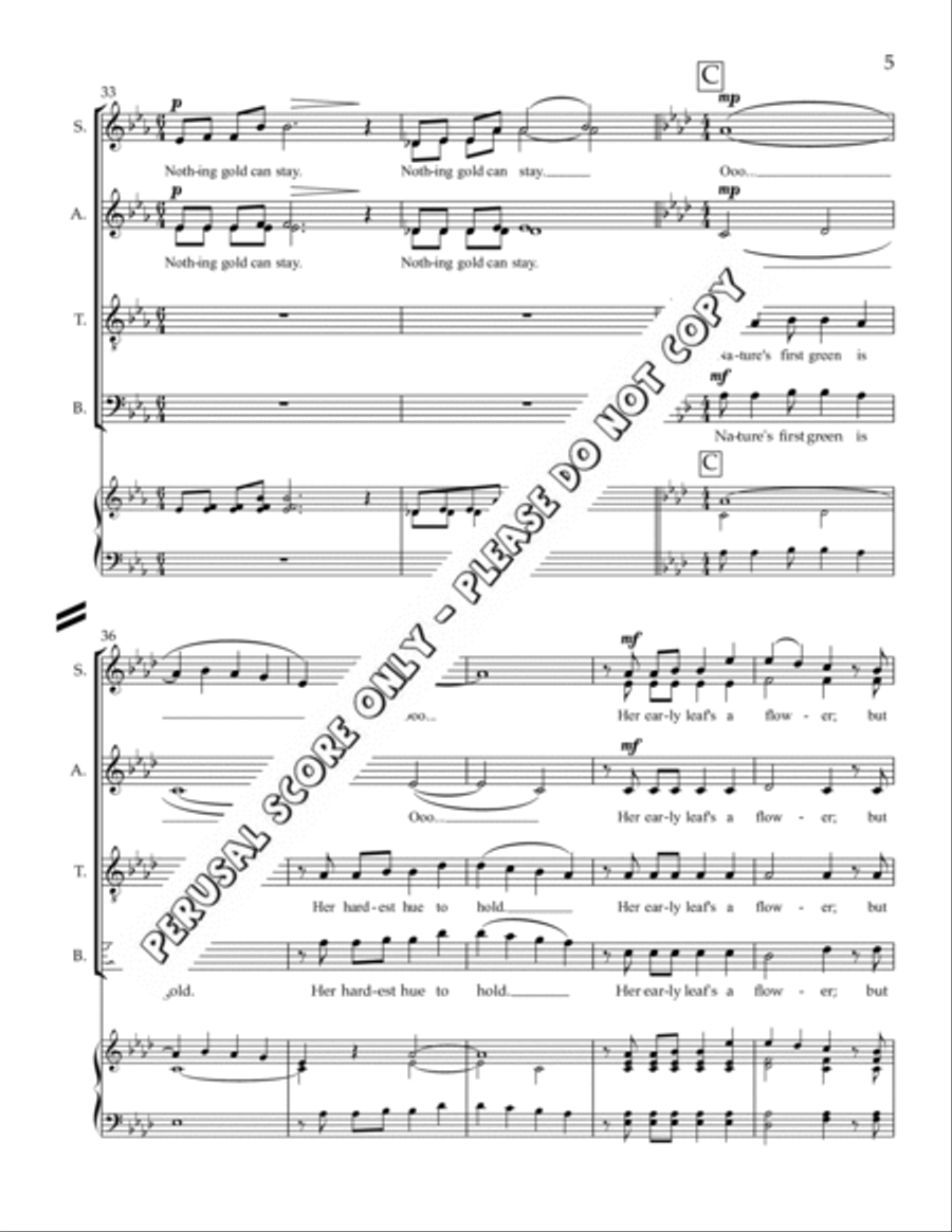 Nothing Gold Can Stay 4-Part scores gallery preview page 6