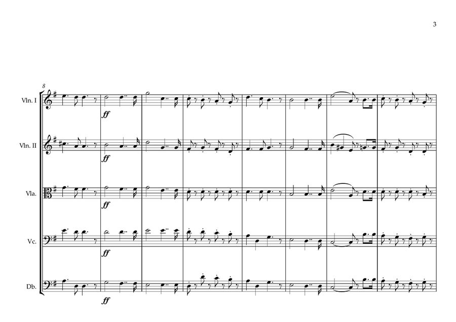 Vatican State National Anthem for String Orchestra String Orchestra scores gallery preview page 3