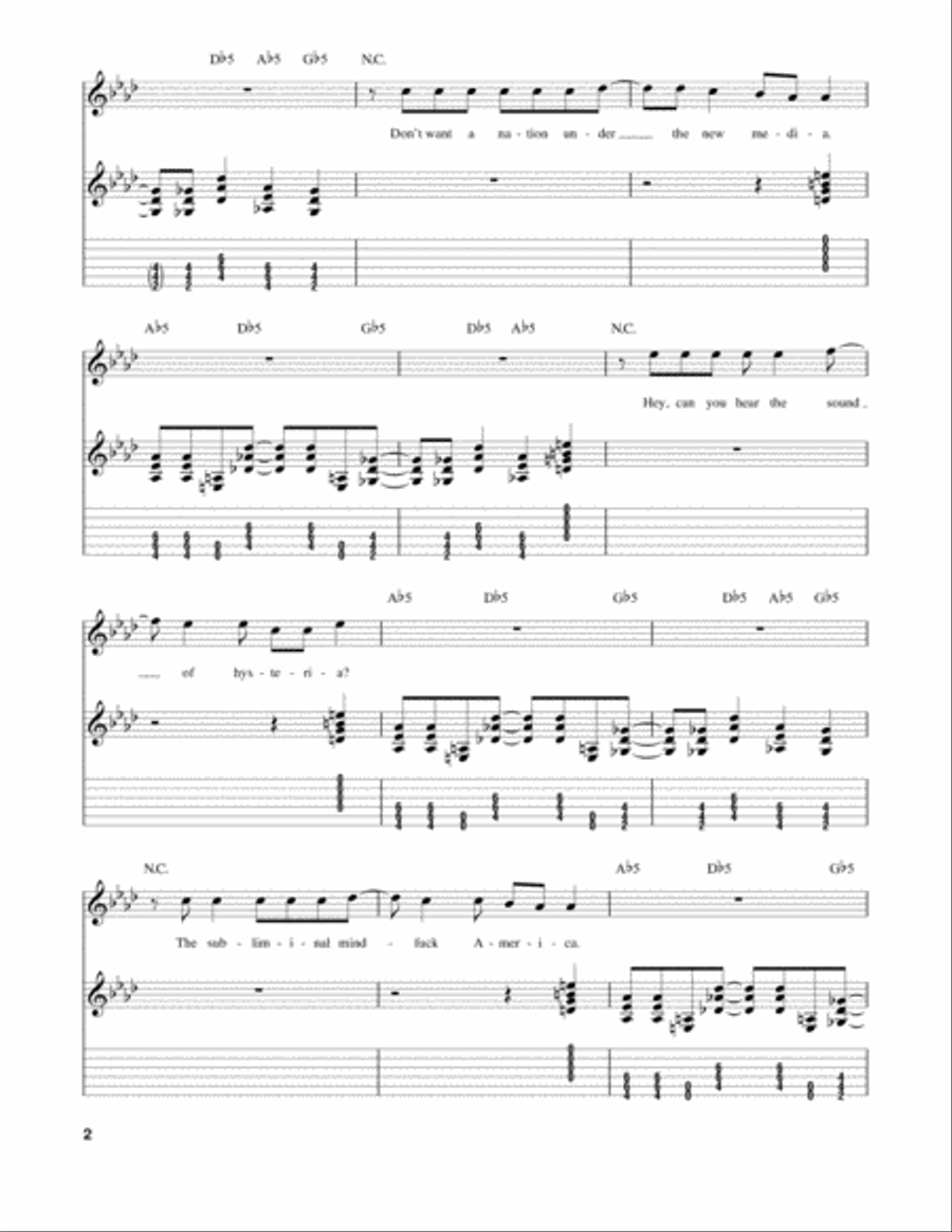 American Idiot American Idiot Electric Guitar scores gallery preview page 2