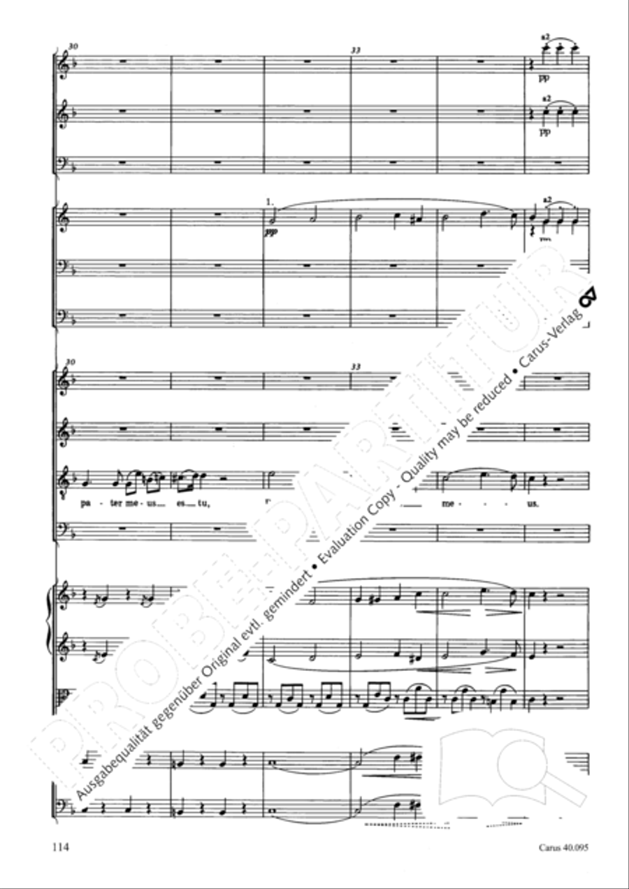 The Seven Words (Die Sieben Worte) 4-Part scores gallery preview page 129