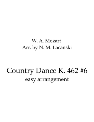 Country Dance K. 462 #6 EASY ARRANGEMENT