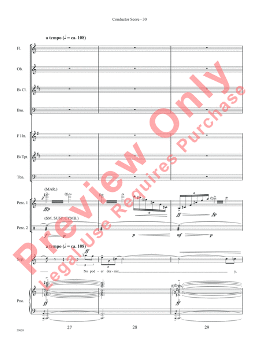 Three Spanish Songs (for Soprano and Wind Ensemble) Concert Band scores gallery preview page 35