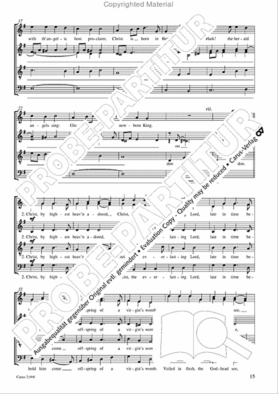 Calmus Christmas Carols Choir scores gallery preview page 16