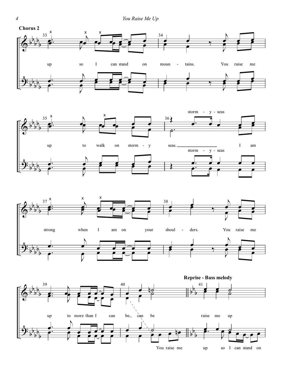 You Raise Me Up SSAA scores gallery preview page 4