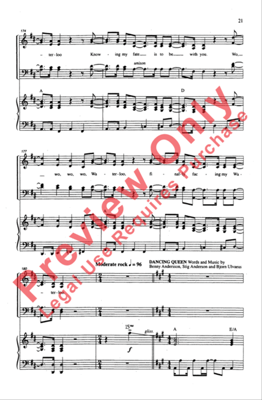 ABBA Forever! ABBA Forever! 4-Part scores gallery preview page 21
