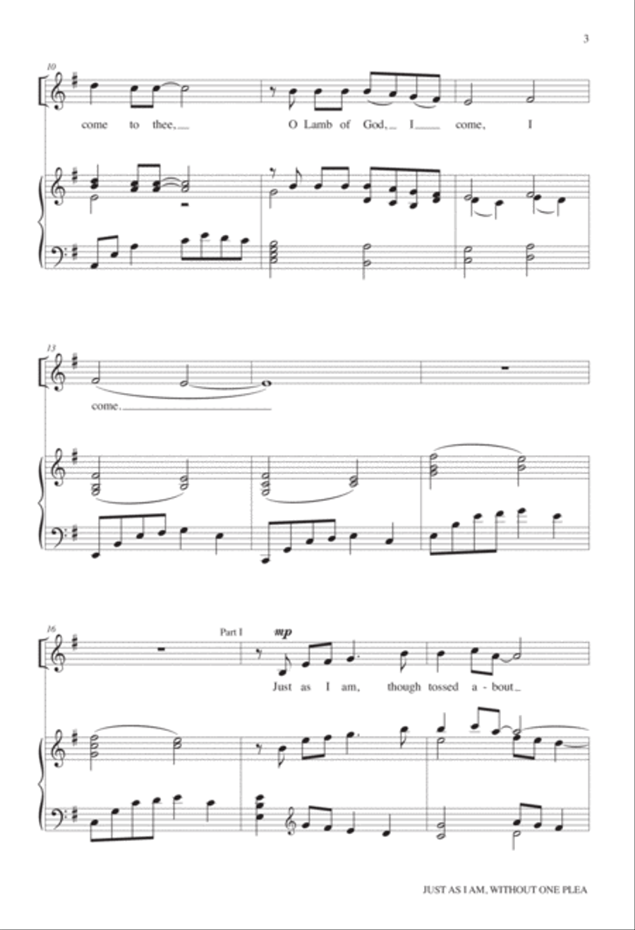 Just As I Am Without One Plea Choir scores gallery preview page 4