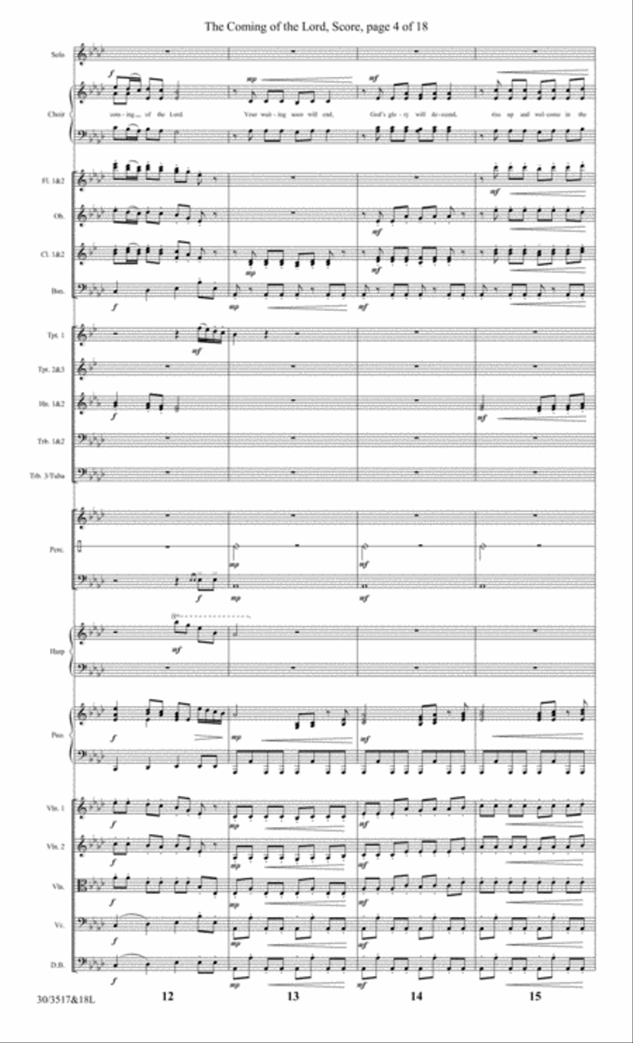 The Coming of the Lord - Orchestral Score and CD with Printable Parts Choir scores gallery preview page 6