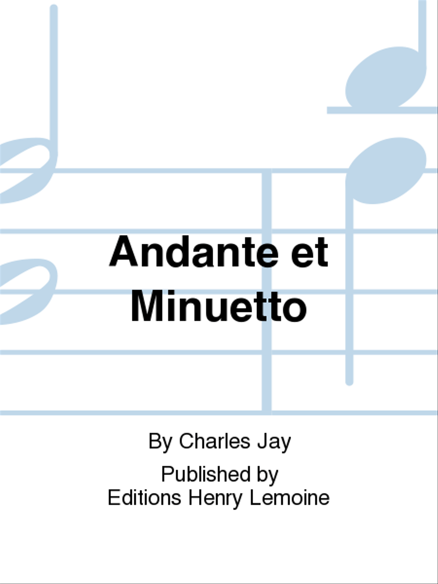 Andante et Minuetto Clarinet Solo scores gallery preview page 1