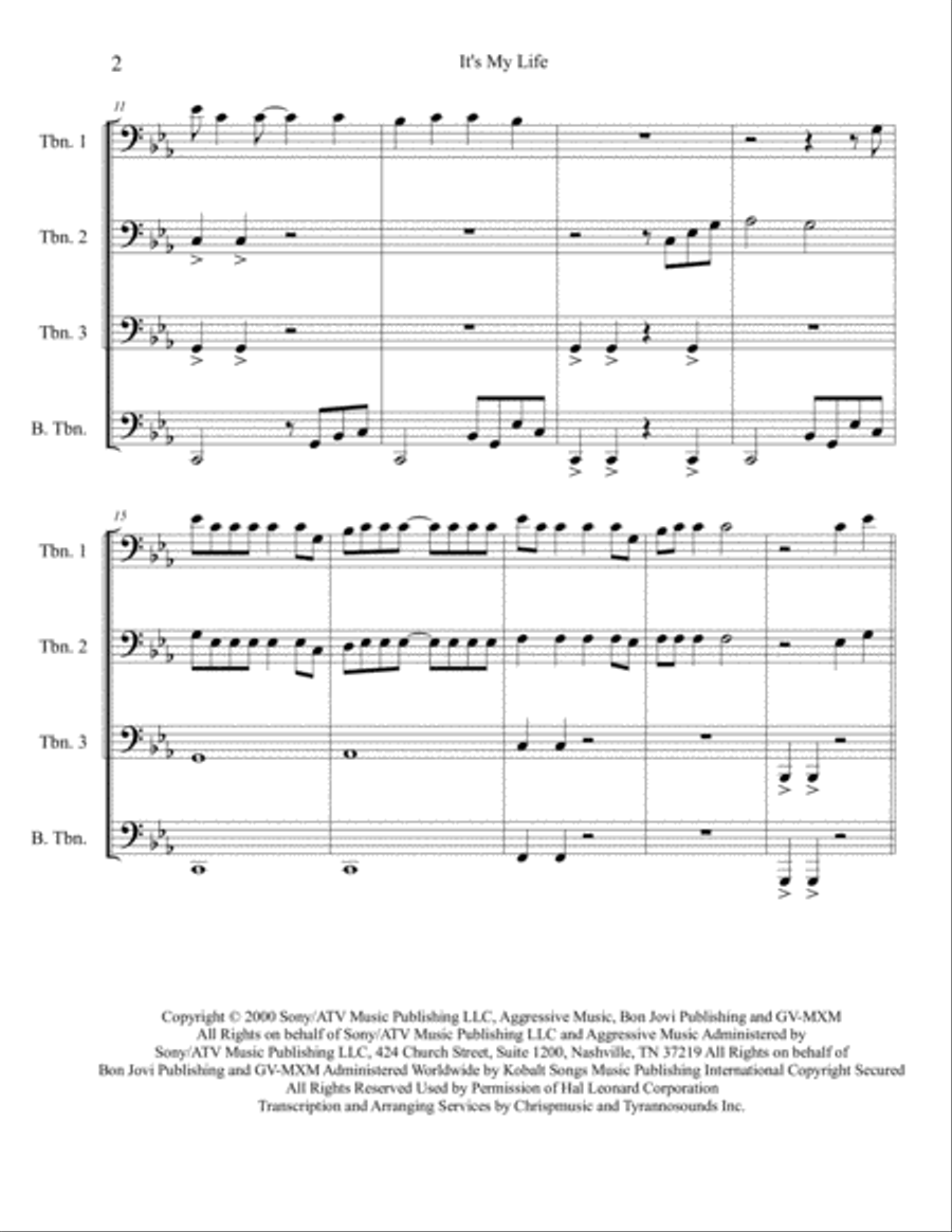 It's My Life Brass Ensemble scores gallery preview page 3