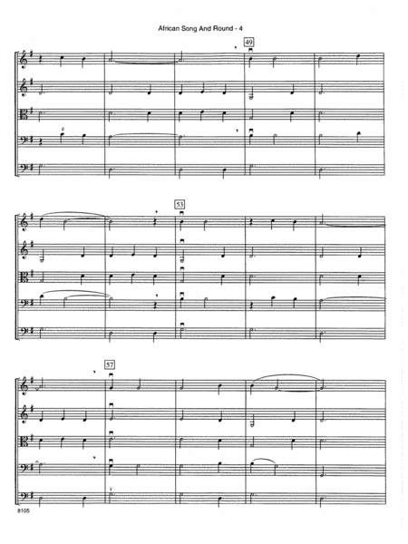 African Song And Round - Full Score