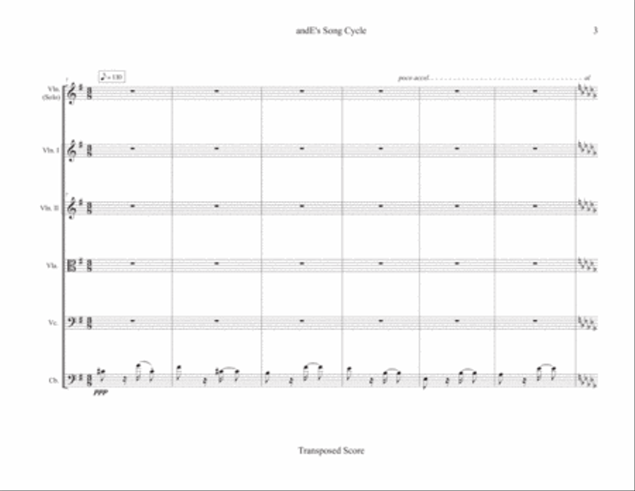 andE's Song Cycle (score & 6 parts) Violin Solo scores gallery preview page 3
